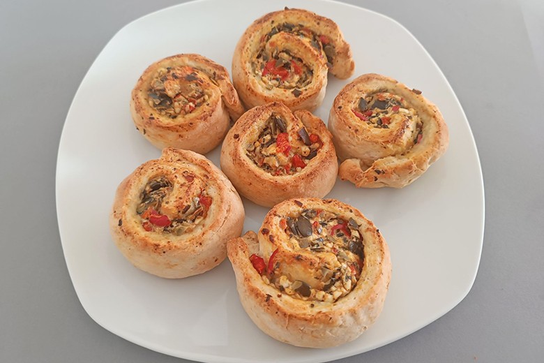 Pikante Schnecken mit Cottage Cheese