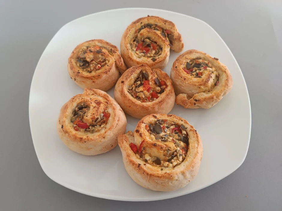 Pikante Schnecken mit Cottage Cheese