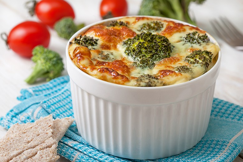 Brokkoli-Tomaten Gratin