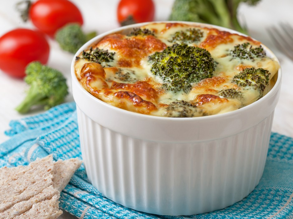 Brokkoli-Tomaten Gratin