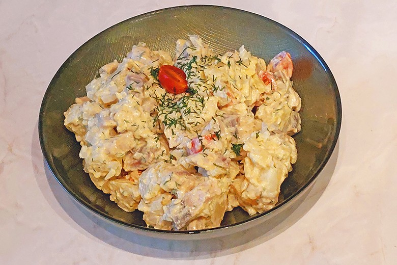 Kartoffel-Matjes-Salat mit Senfsoße