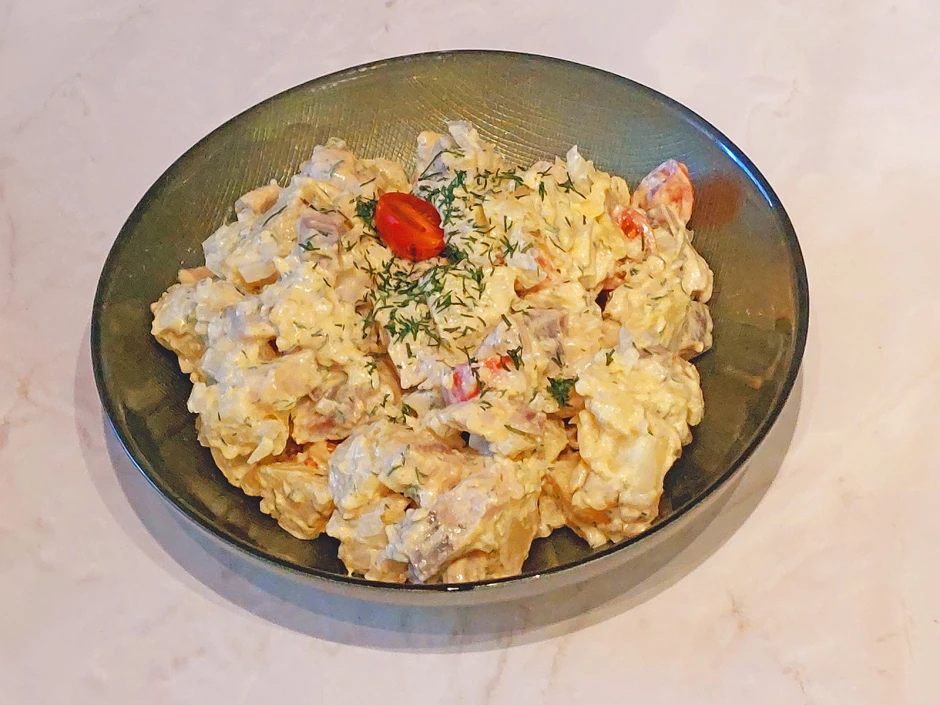 Kartoffel-Matjes-Salat mit Senfsoße