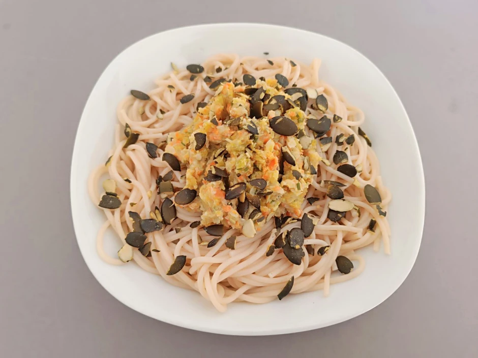 Spaghetti mit Gem&uuml;se-Sugo