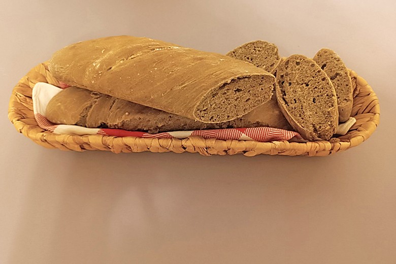 Dinkelbaguette mit Hanfmehl