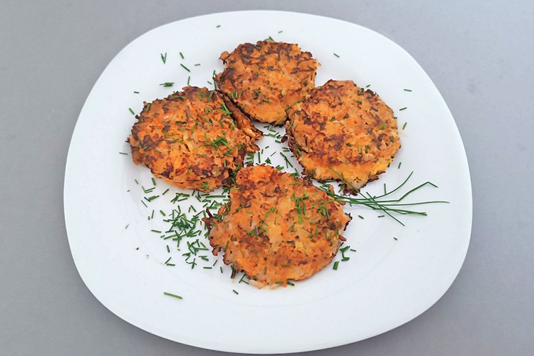 Reis-Karotten-Puffer