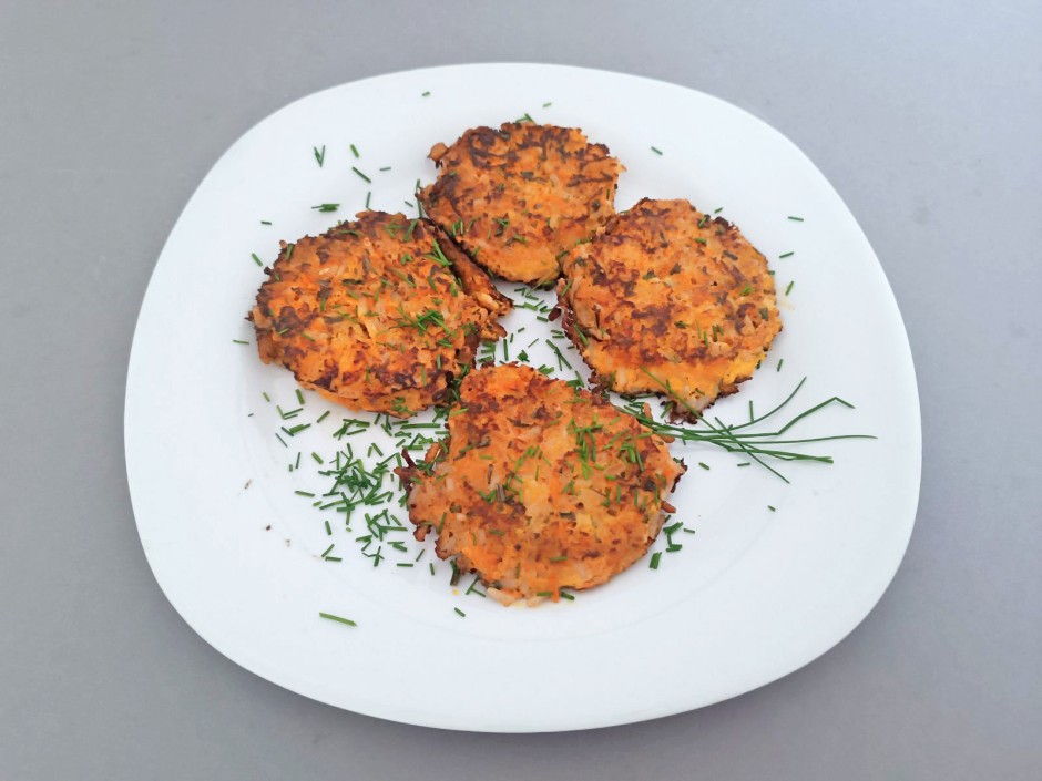 Reis-Karotten-Puffer