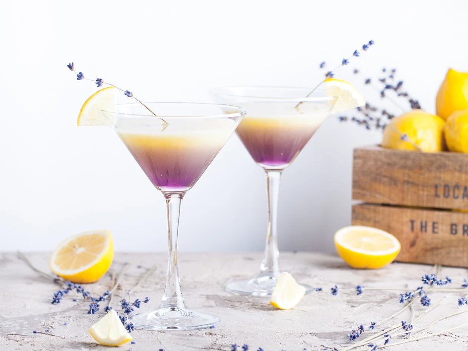 Lavendel Lemon Drop Cocktail