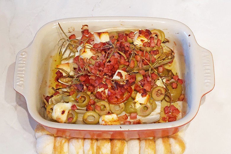 Chicorée mit Oliven überbacken