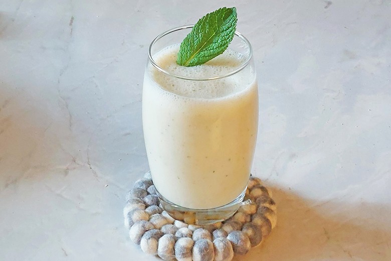 Banane-Minze-Milch