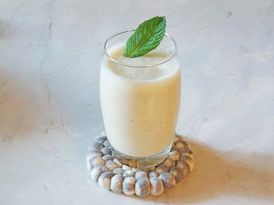Banane-Minze-Milch