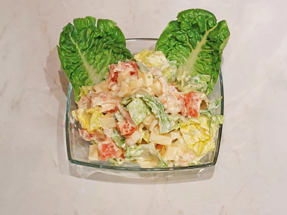 Garnelen-K&auml;se-Salat