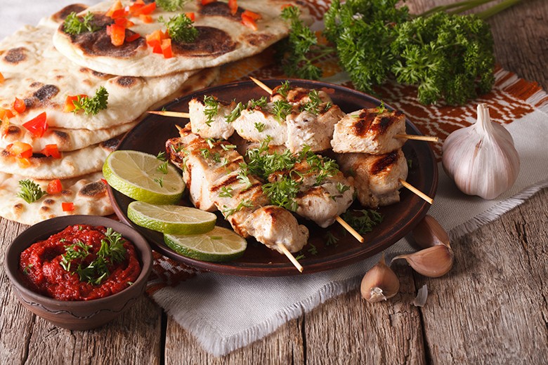 Hühner Grillteller mit Tomatenchutney