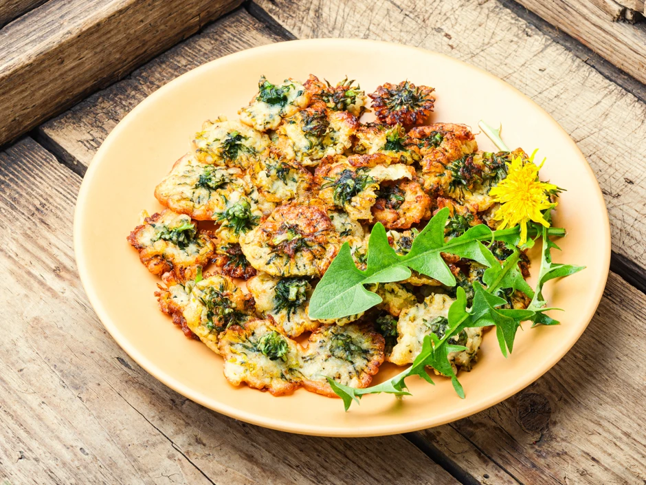 Frittierte L&ouml;wenzahnbl&uuml;ten