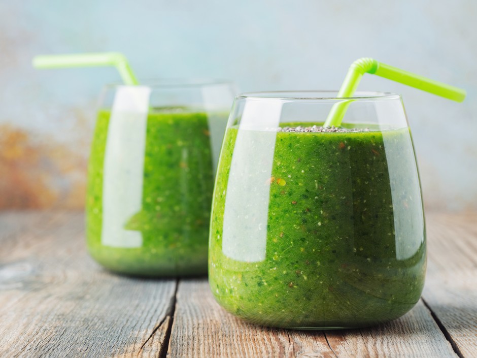 Grüner Smoothie mit Rote-Rüben-Blättern