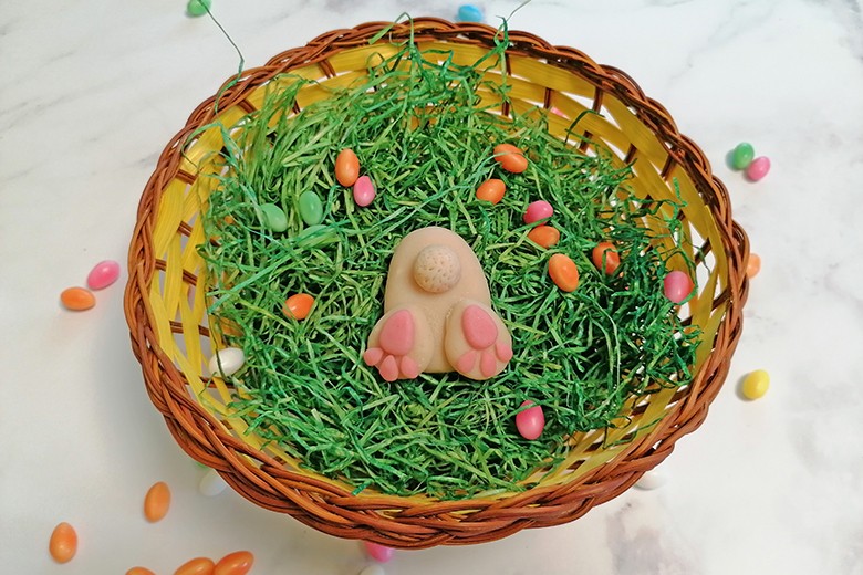 Hasenpopo aus Marzipan