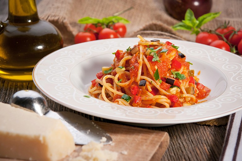 Spaghetti mit Ratatouille Sauce