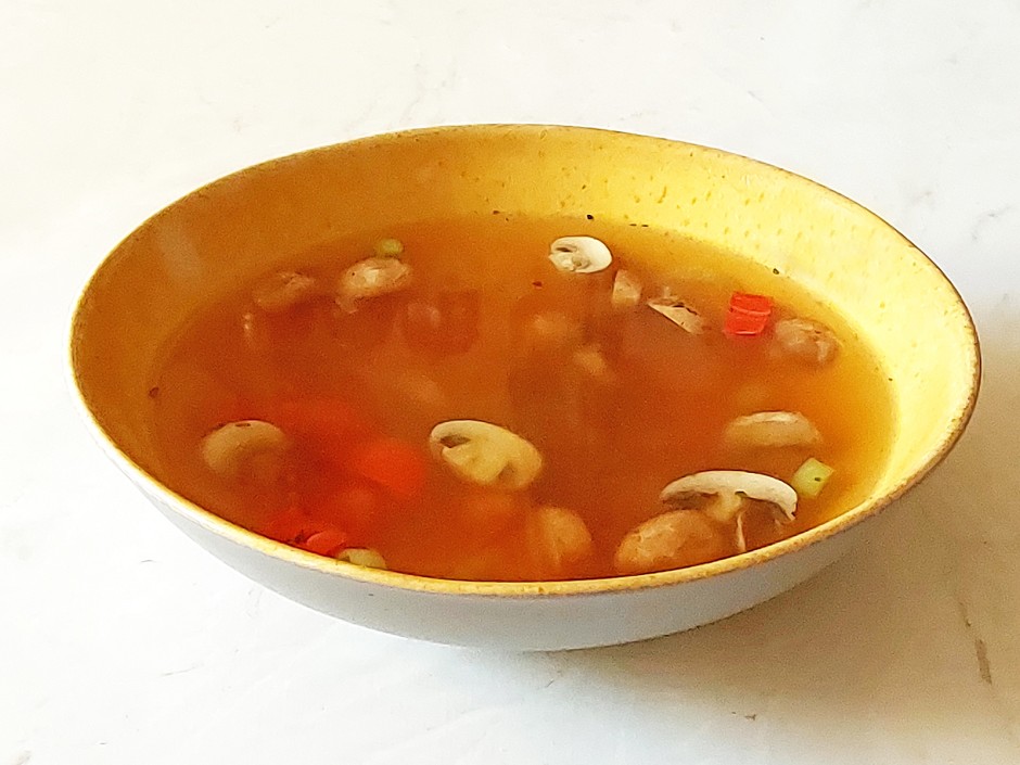 Klare Champignonsuppe