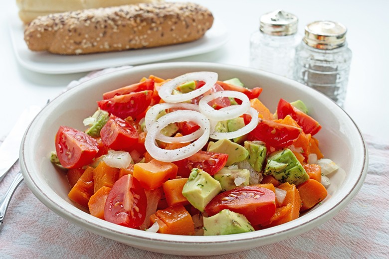 Süßkartoffelsalat mit Avocado