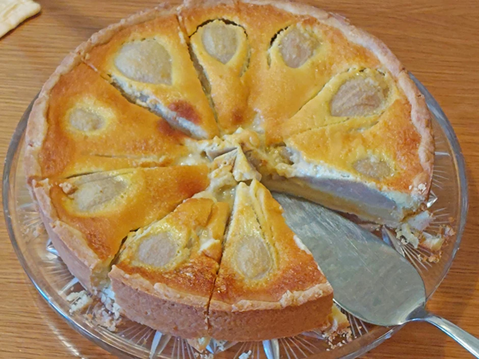 Birnen-Topfenkuchen