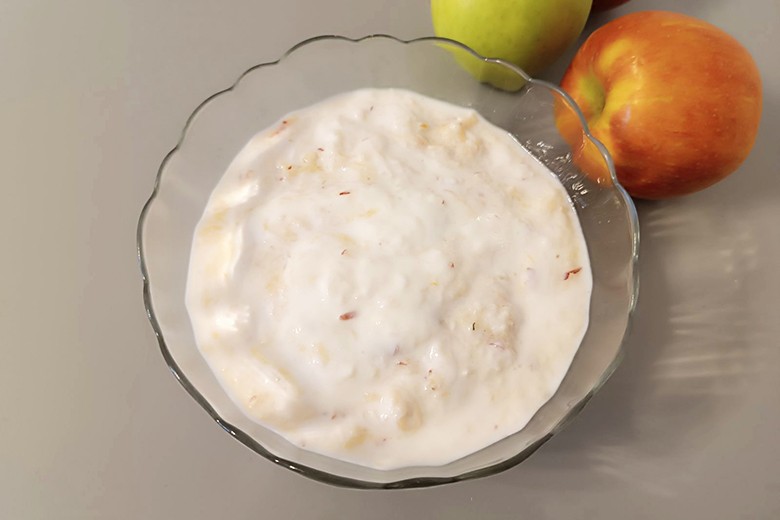 Apfel mit Joghurt
