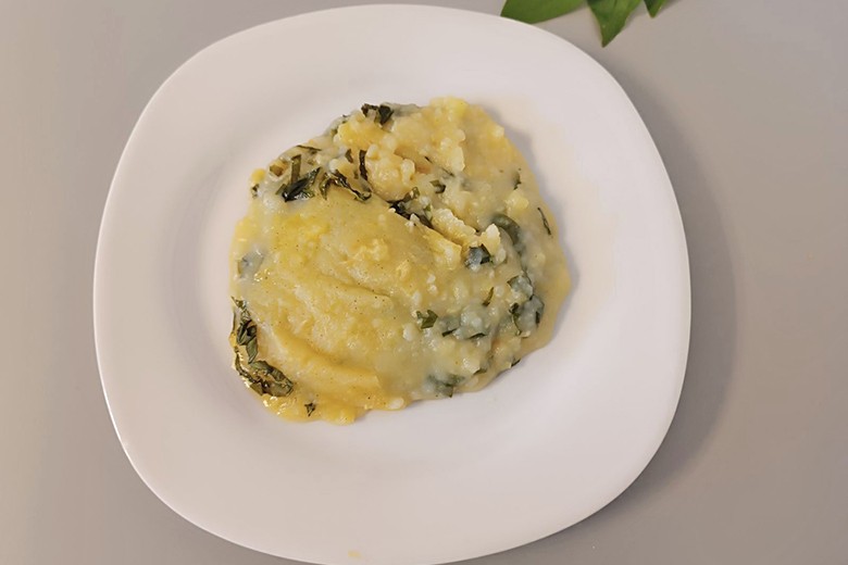Überbackenes Erdäpfelpüree
