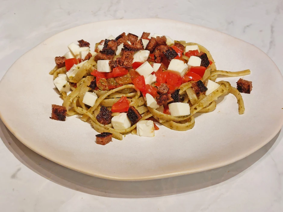 Linguine mit B&auml;rlauchcreme