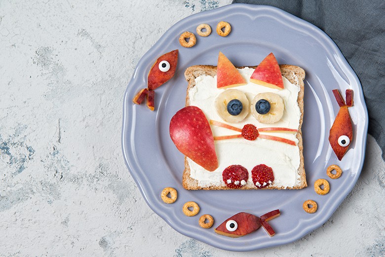 Tierischer Obst-Toast