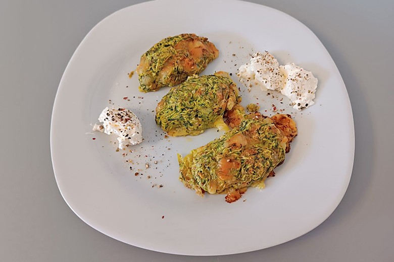 Zucchini Bratlinge aus dem Backrohr