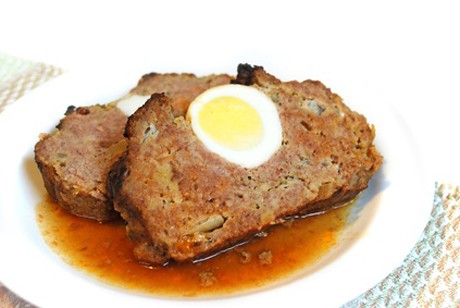 Faschierter Braten mit Ei