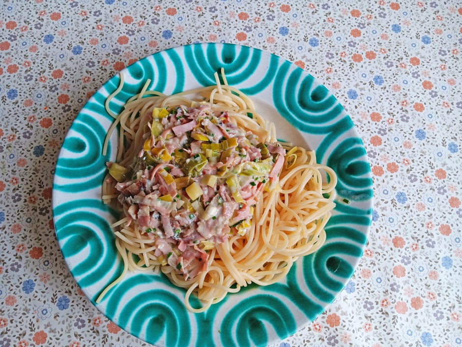Lauch-Carbonara-Sauce