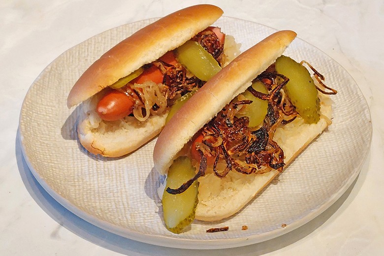 Hot Dog mit Sauerkraut
