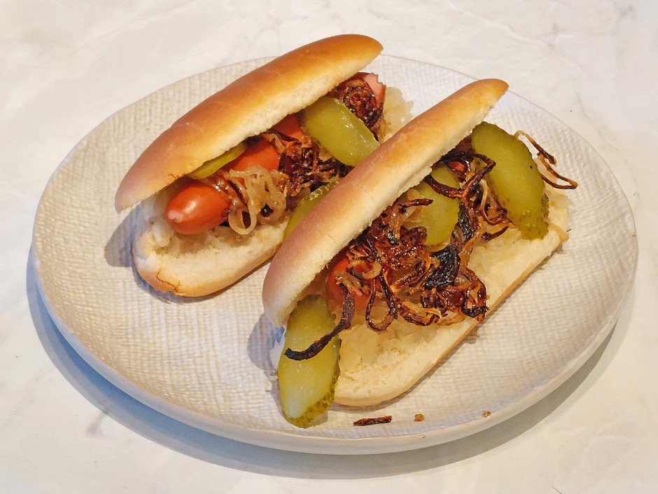 Hot Dog mit Sauerkraut