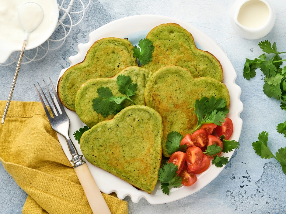 Spinat Waffeln