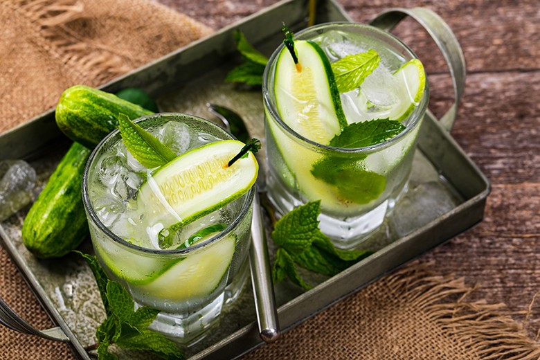 Gin Tonic mit Gurke