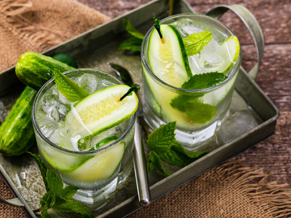 Gin Tonic mit Gurke