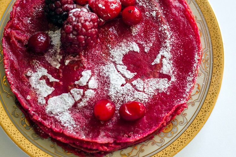 Süße Rote Rüben Pancakes