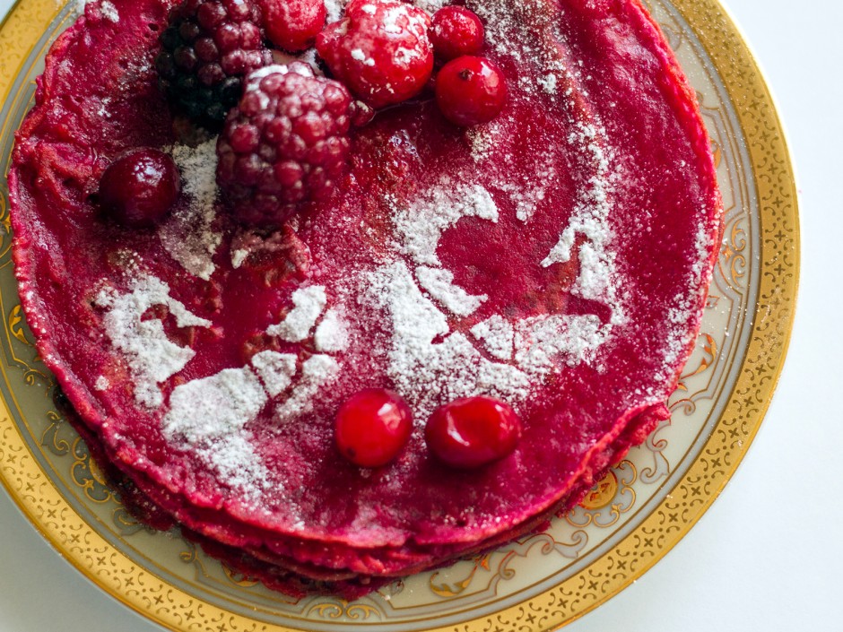 Süße Rote Rüben Pancakes