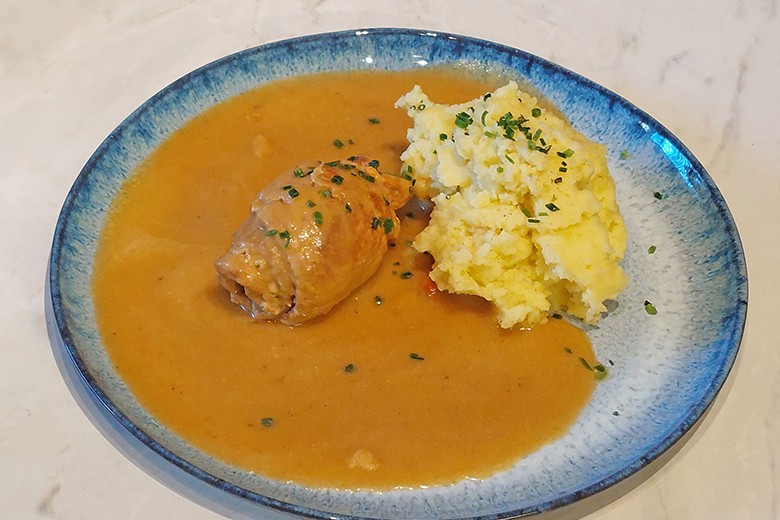 Kalbsroulade mit Kartoffelstampf