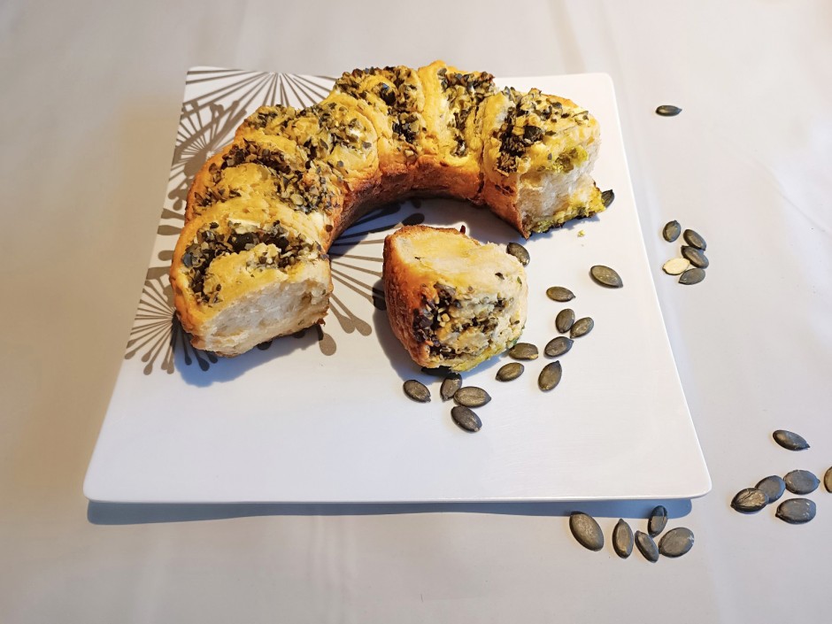 Kürbiskernschnecken aus dem Camping-Backofen