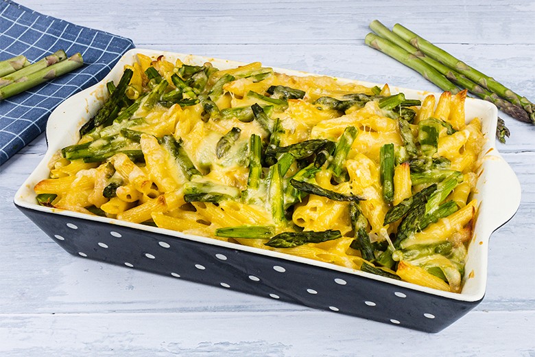 Spargelauflauf mit Nudeln