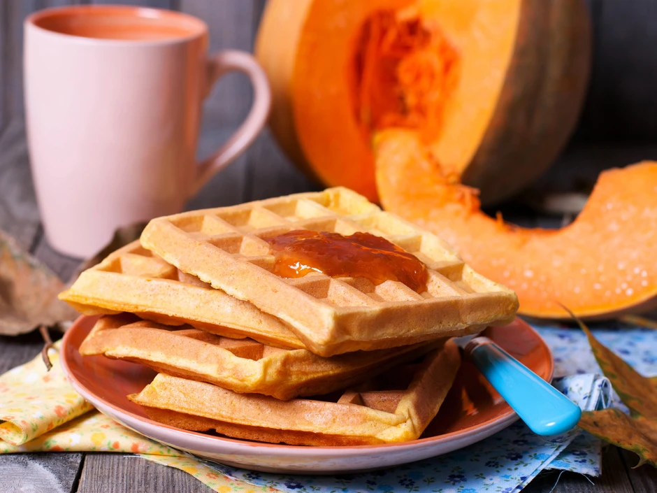 Kürbis Waffeln