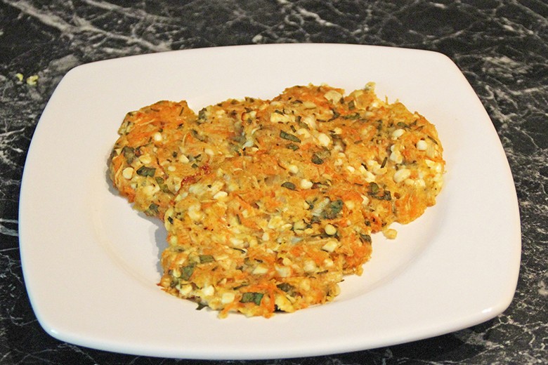 Gemüselaibchen mit Hüttenkäse