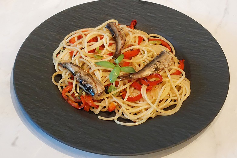 Spaghetti mit Sprotten