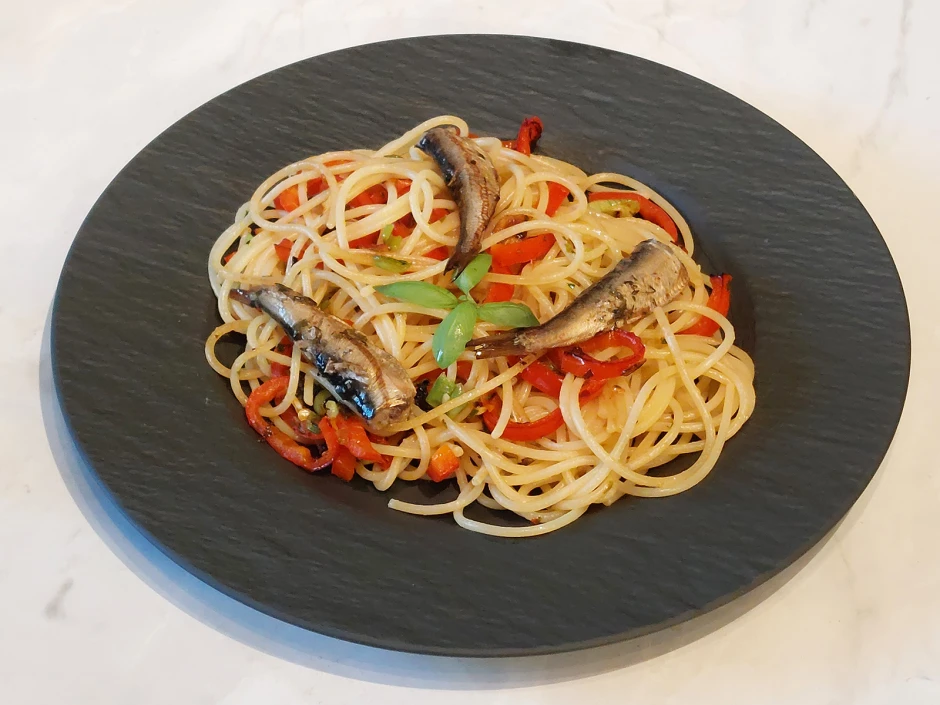 Spaghetti mit Sprotten