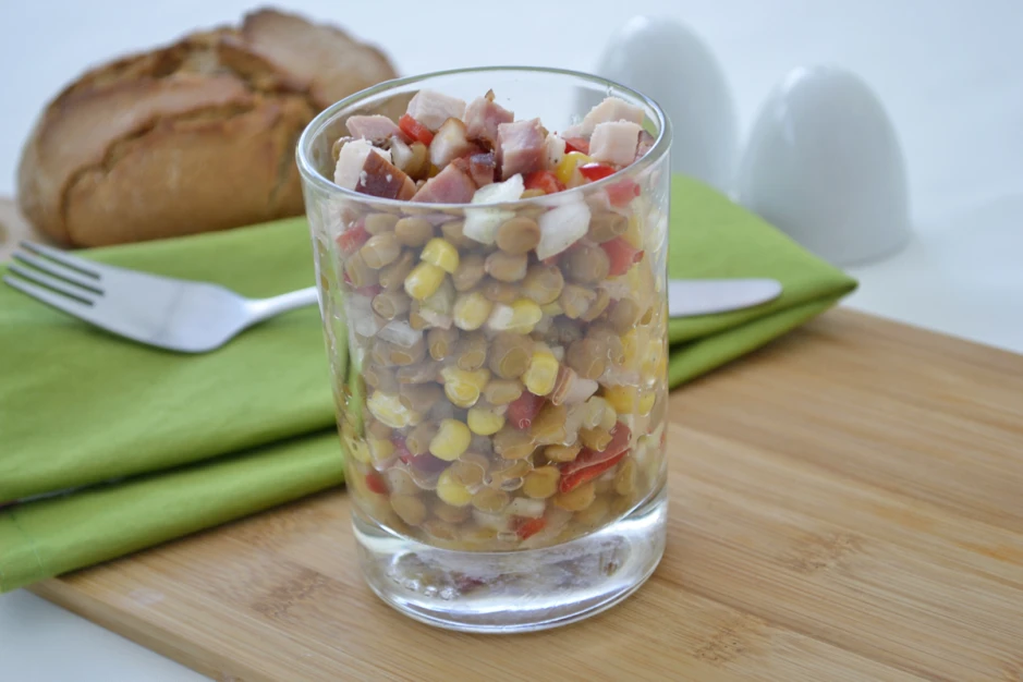 Bunter Linsensalat