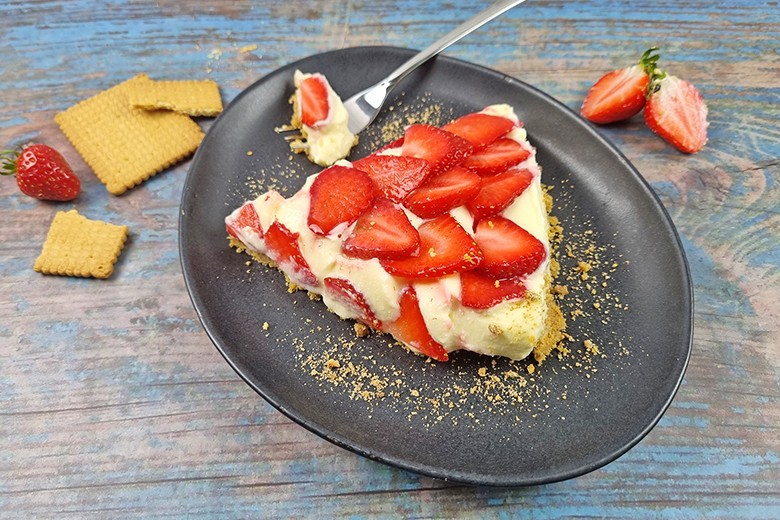 Erdbeer-Creme-Kuchen ohne Backen