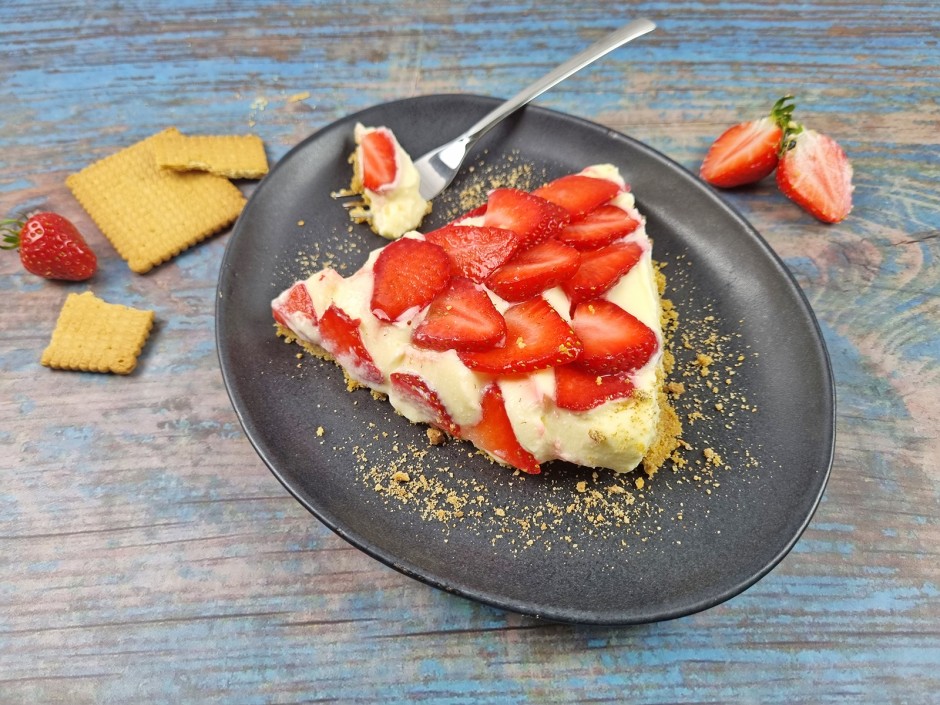 Erdbeer-Creme-Kuchen ohne Backen
