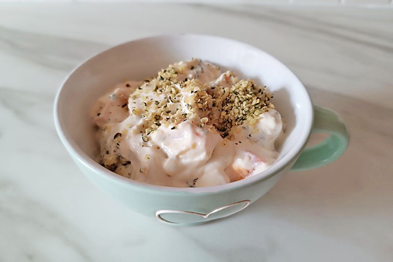 Marillendessert mit Hanf