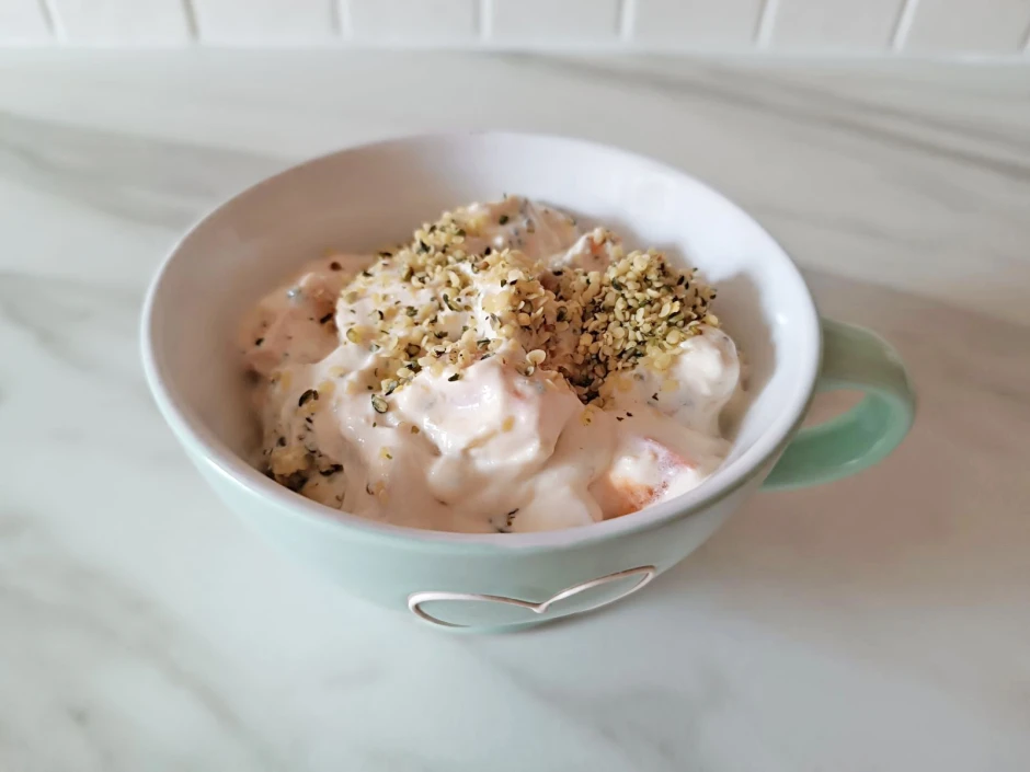 Marillendessert mit Hanf