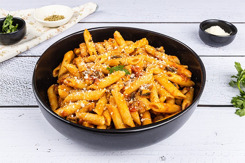 Champignon-Tomaten-Sauce mit Penne